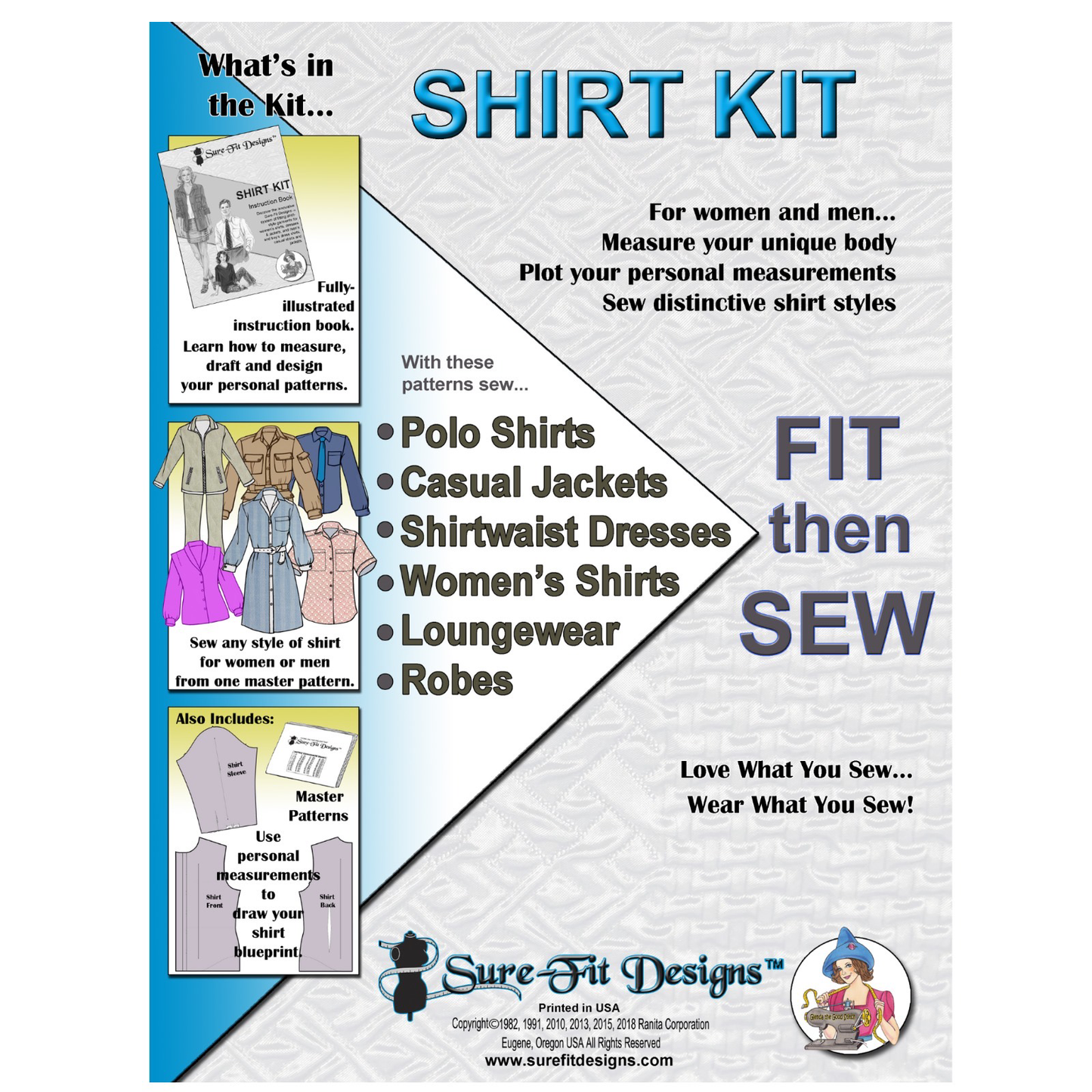 Shirt Master Pattern with Instruction Book