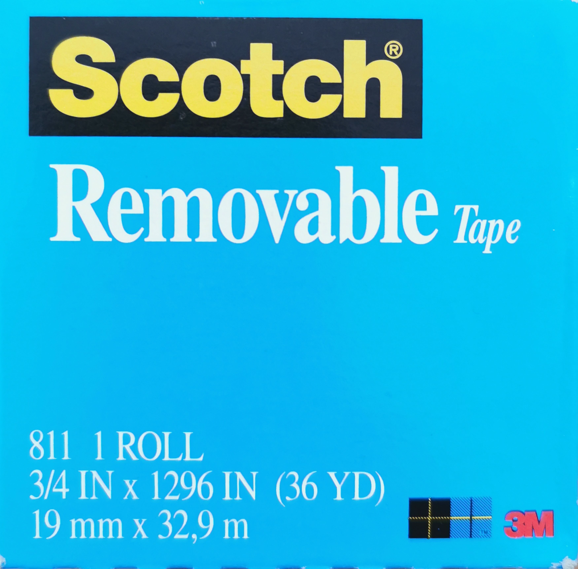 Scotch Removable Tape 19mm x 32.9m