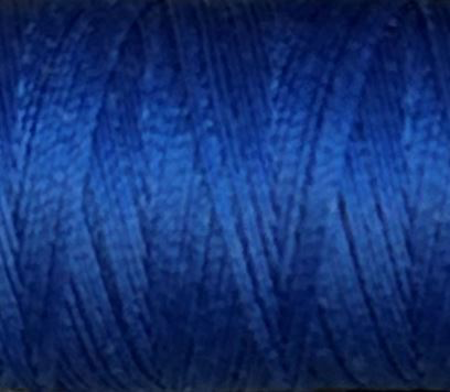 a spool of cobalt blue Gütermann Maraflex stretch thread