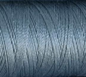 a spool of slate blue Gütermann Maraflex stretch thread
