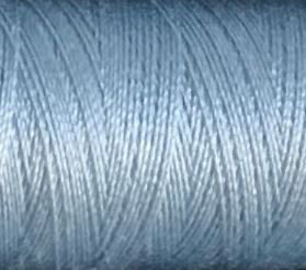 a spool of powder blue Gütermann Maraflex stretch thread