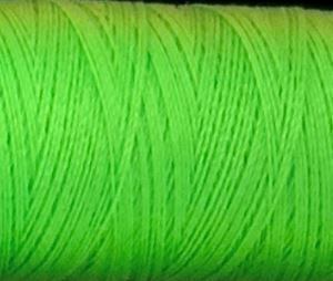 a spool of neon Gütermann Maraflex stretch thread