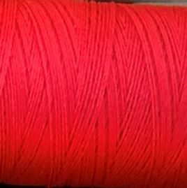 a spool of neon red Gütermann Maraflex stretch thread