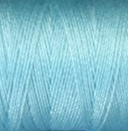 a spool of pale blue Gütermann Maraflex stretch thread