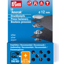 Prym Anorak Fasteners - refill pack 12mm silver