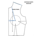 Contour dart for necklines