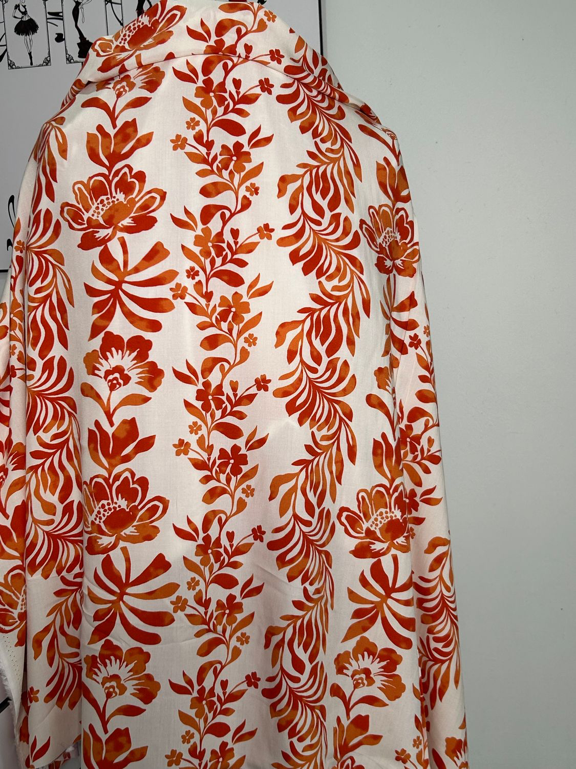Rayon Poplin Print - Orange