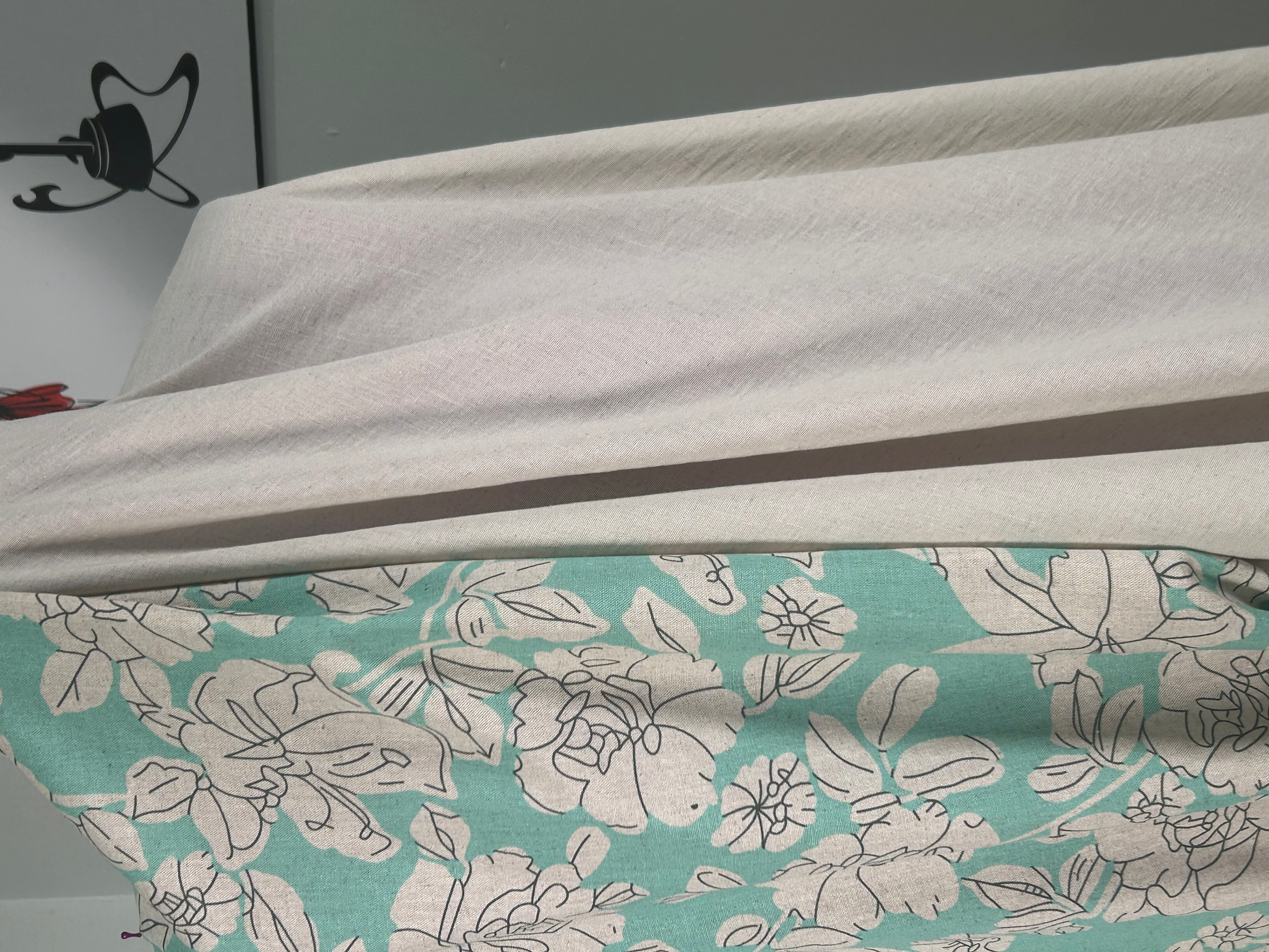 Linen Rayon Print - Mint Green