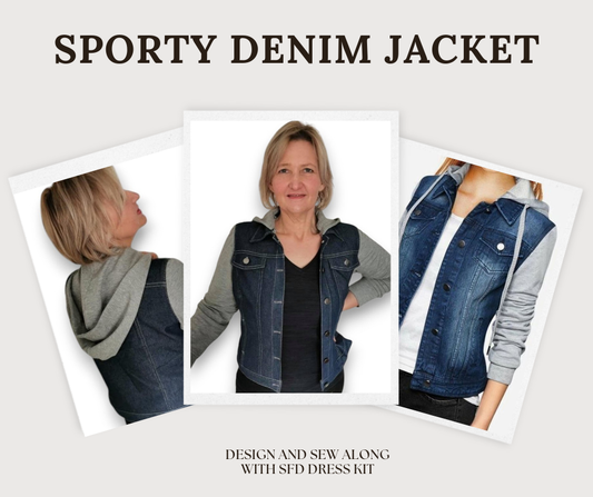 Sporty Denim Jacket Design and Sew Along