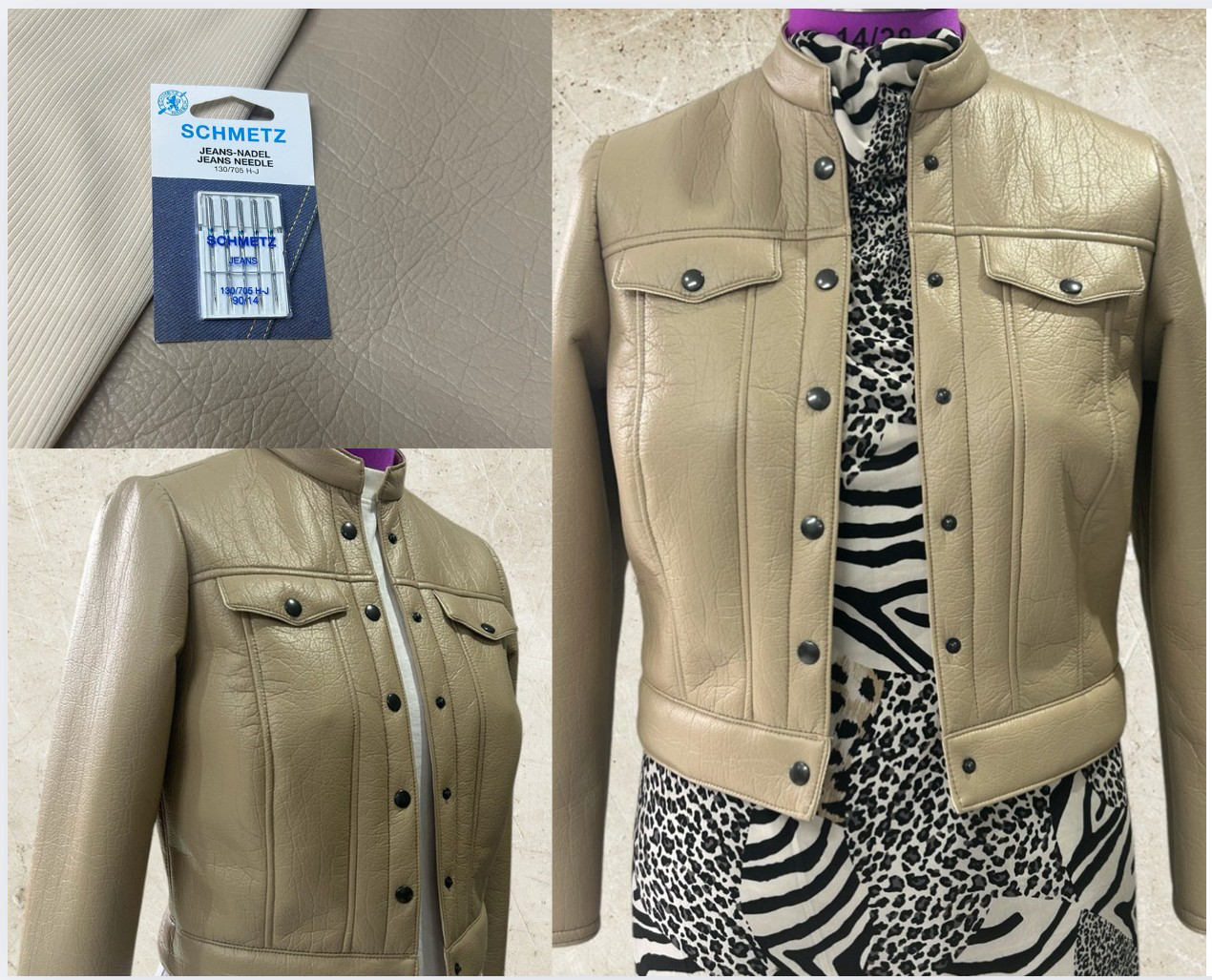 Faux Leather Jacket Project Box 2 - Excludes Prym Press Fasteners