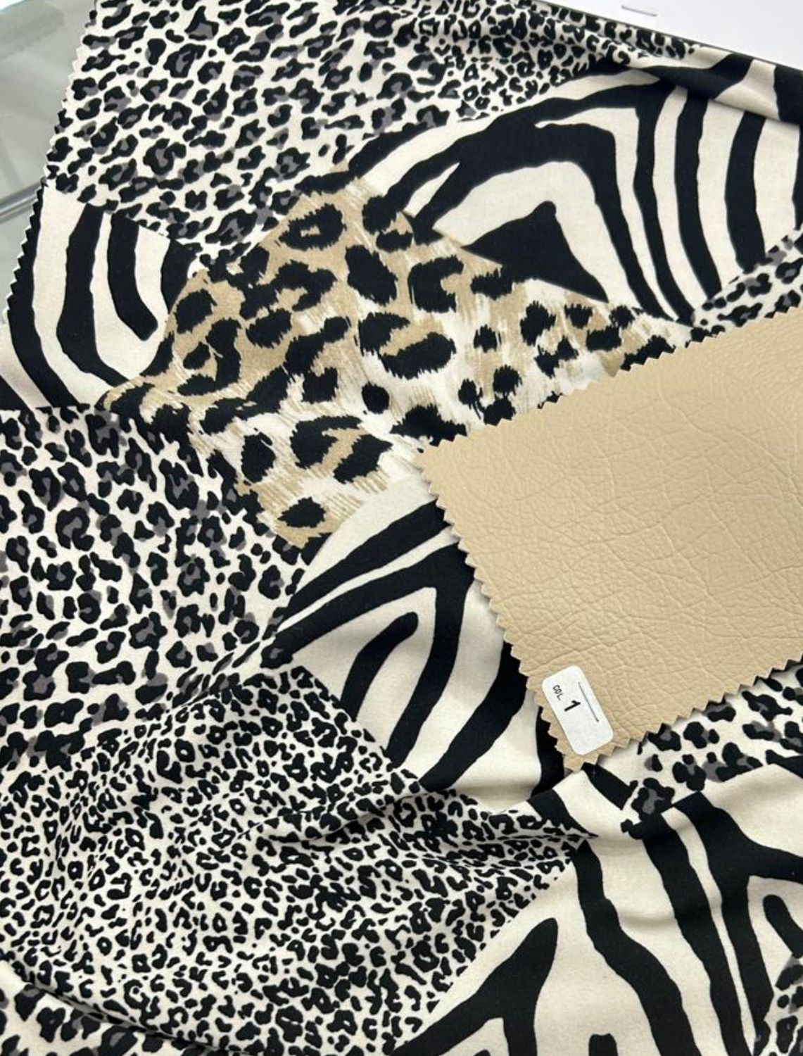 DTY Brushed Animal Print - Stretch Knit Fabric ( per meter )