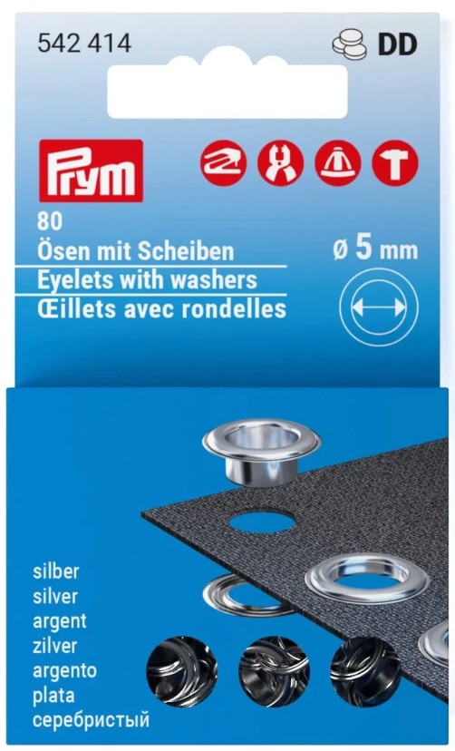 Prym Eyelets with washers refill pack, 5 mm