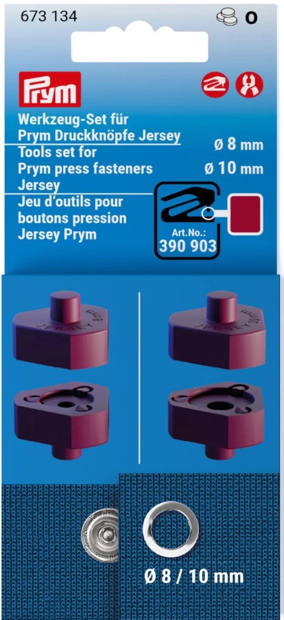 Tools set for Prym press fasteners Jersey, 8 and 10 mm - for Vario Creative Tool