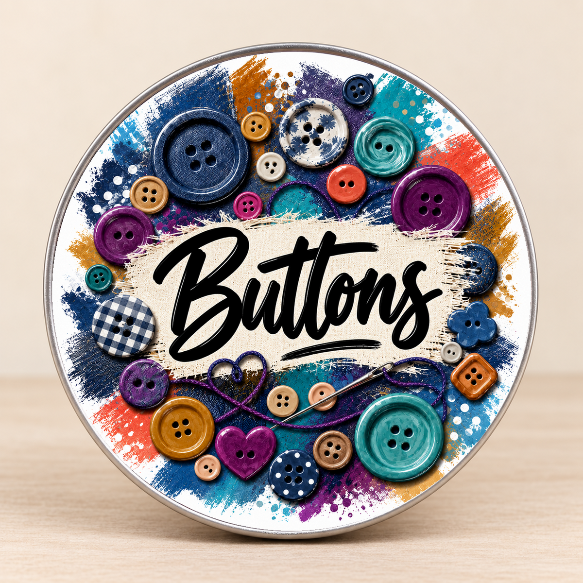Round Sewing Tins